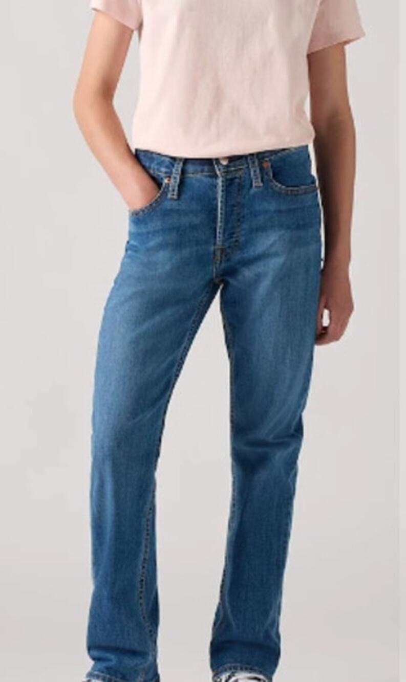 Levi's Original 501 100% Cotton Mid Rise Button Fly Denim Straight Jeans Blue 25